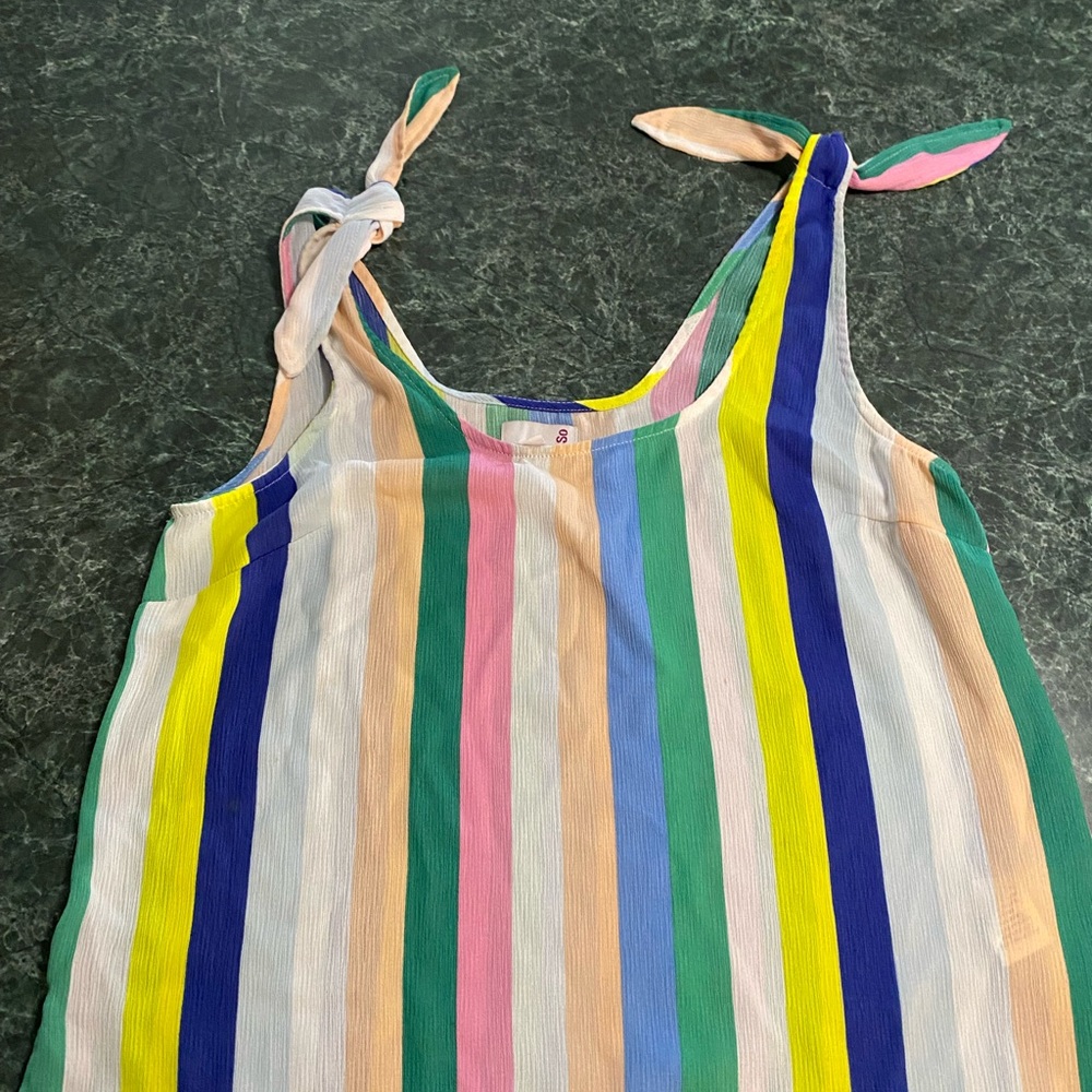 SO Multicolor Striped Tank Top